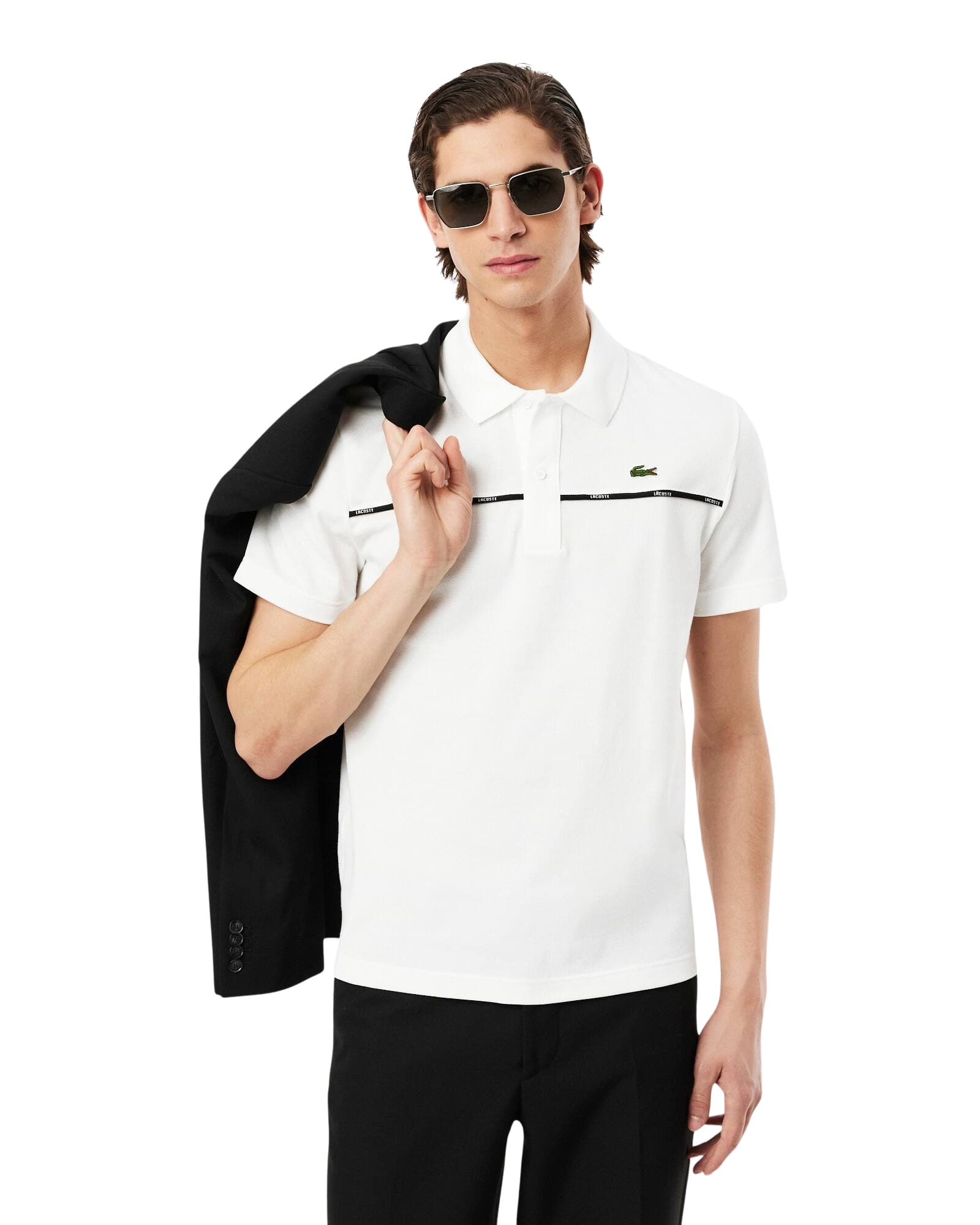 Lacoste Regular Fit L.12.12 Stretch Pique Trim Pop Polo thumbnail 2
