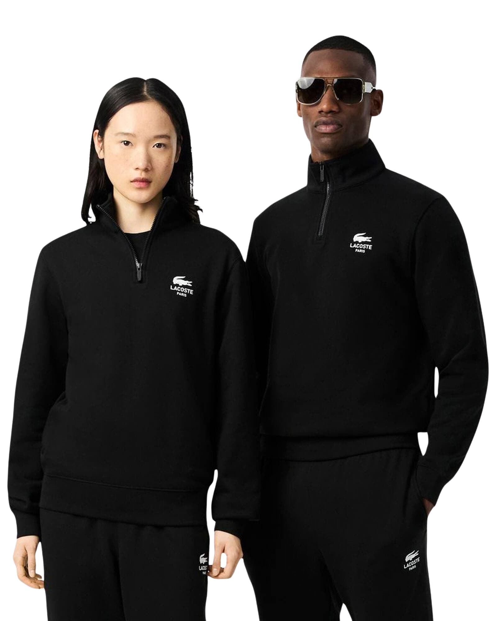 Lacoste High Neck Zip-Up Sweatshirt